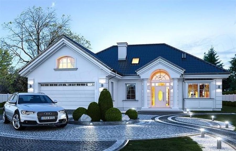 Mẫu nhà vườn kiểu Pháp đẹp