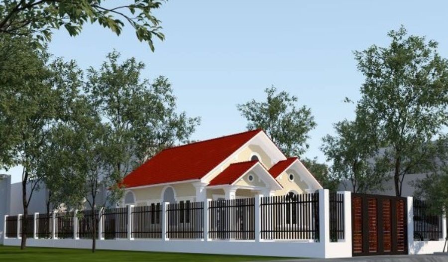 Nhà vườn 1 tầng kiểu Pháp