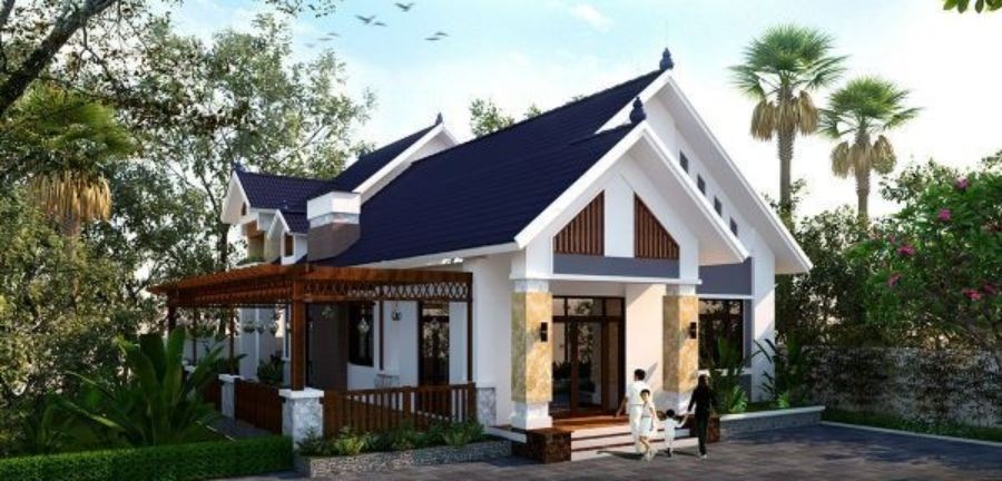 Nhà vườn đẹp với công năng đa dạng