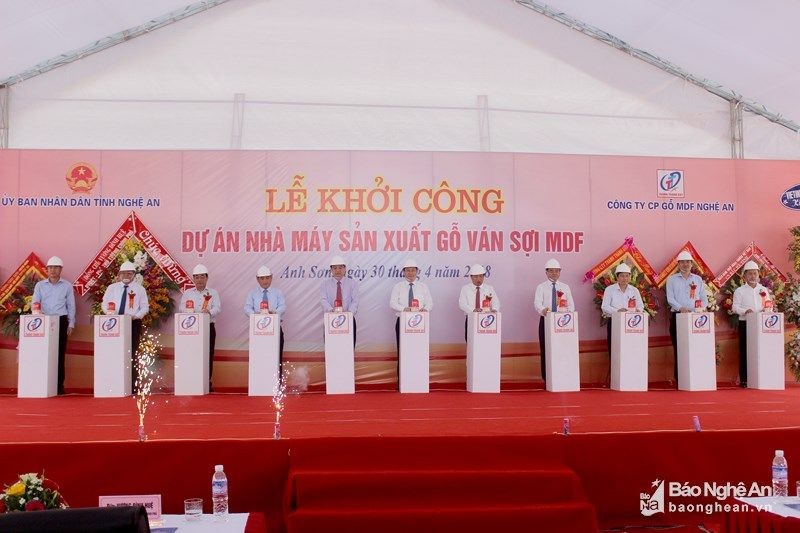 
Khởi công dự án Nhà máy sản xuất gỗ ván sợi MDF Anh Sơn – Nghệ An
