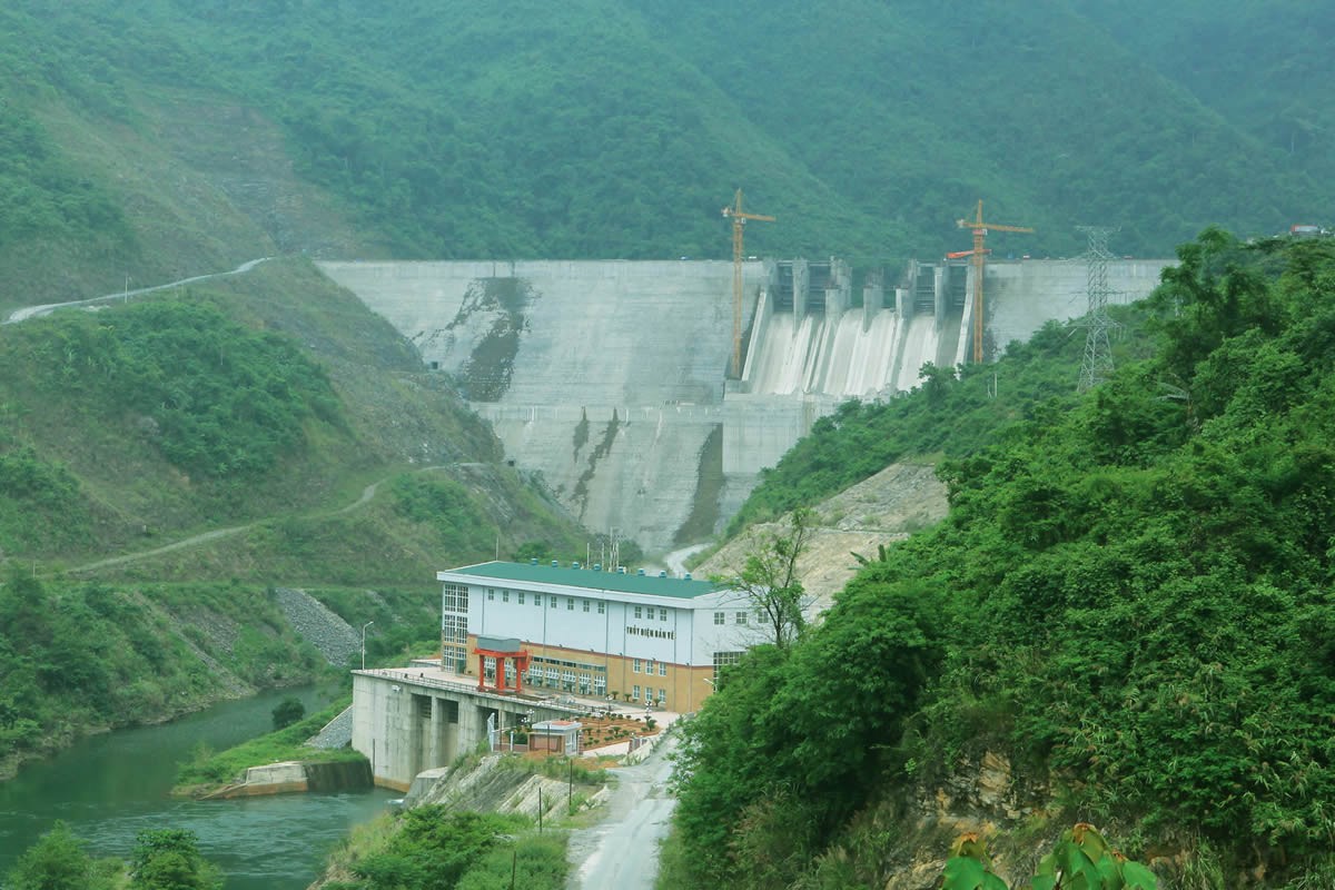 
Thủy điện Bản Vẽ được xây dựng tại thượng nguồn Nậm Nơn do Công ty 36 thực hiện
