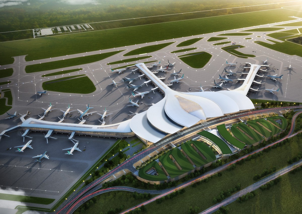 
Phối cảnh thiết kế sân bay Long Thành.
