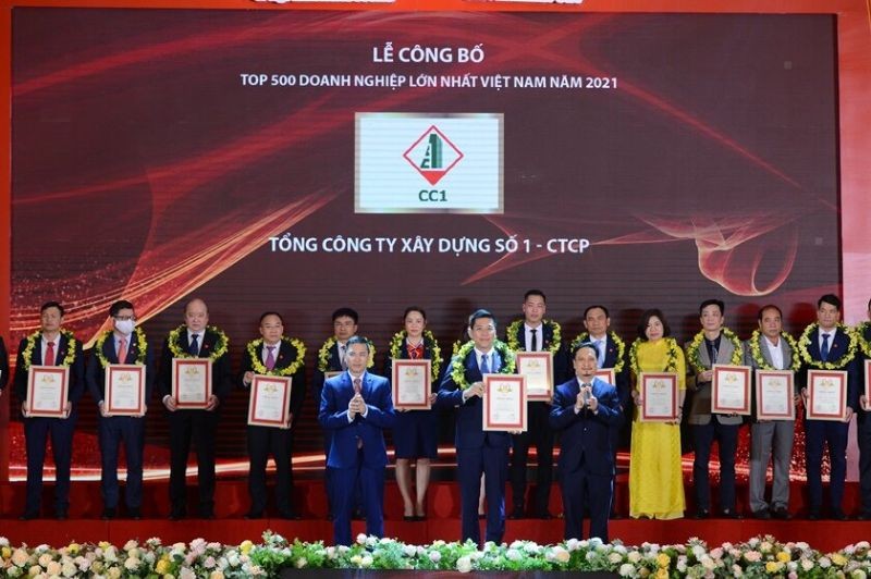 
CC1 nhận giải thưởng TOP 500 doanh nghiệp lớn nhất Việt nam 2021
