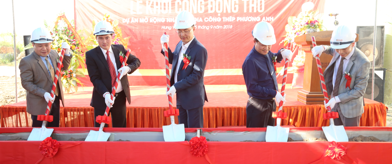 Thành Nam tham gia lễ khởi công động thổ dự án nhà thép