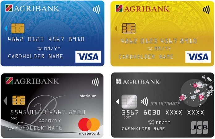 
Các loại thẻ Visa và Mastercard của Agribank
