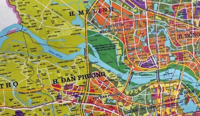 
Vị trí cầu Hồng Hà nối huyện Mê Linh và Đan Phượng với nhau trên trục đường vành đai 4
