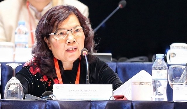 
Bà Nguyễn Thanh Hà, Chủ tịch HĐQT Vietjet Air tại&nbsp;Diễn đàn Kinh tế tư nhân năm 2019.
