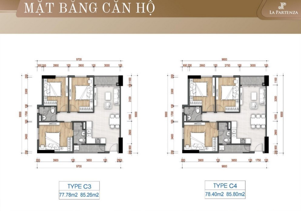 
Mặt bằng căn hộ 3 phòng ngủ + 2 nhà vệ sinh-1
