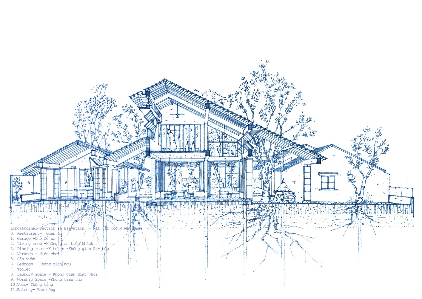 

Thiết kế bản vẽ chi tiết mặt đất dọc và mặt đứng Bình Dương House
