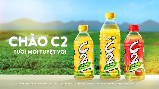 
Sản phẩm trà xanh C2 của URC Việt Nam được chế biến từ 100% lá trà tươi Thái Nguyên
