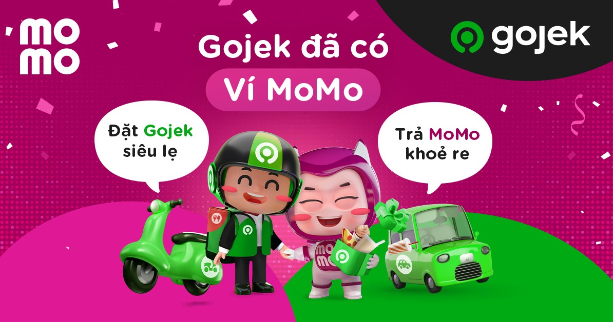 
Dịch vụ Gojek đã chính thức hợp tác với ví điện tử MoMo trong kế hoạch chiến lược dài hạn
