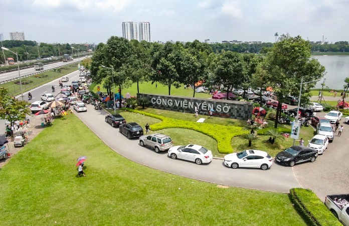 
Việc di chuyển tới công viên Yên Sở không quá khó khăn
