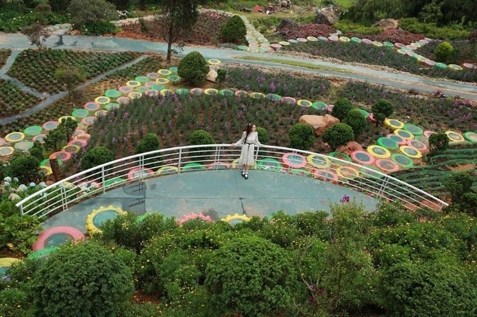 
Một góc vườn trong QUE Garden Đà Lạt
