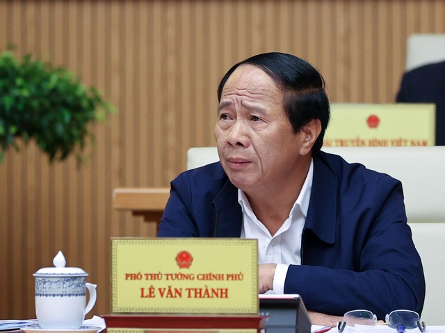 
Phó Thủ tướng Lê Văn Thành tại phiên họp - Ảnh: VGP/Nhật Bắc

