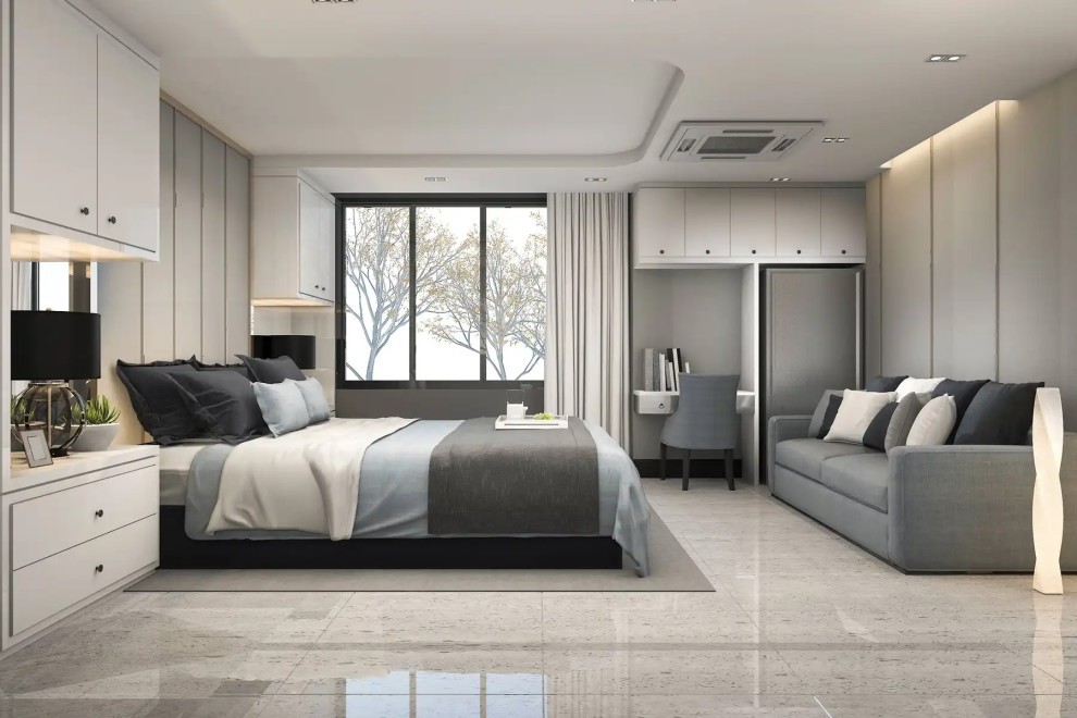 
Không đặt giường ngủ sát với góc tường hoặc kê đầu giường đối diện với góc nhọn
