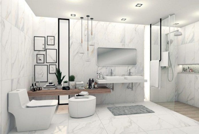 


Phòng tắm siêu chất được ốp toàn bộ bởi đá marble tự nhiên
