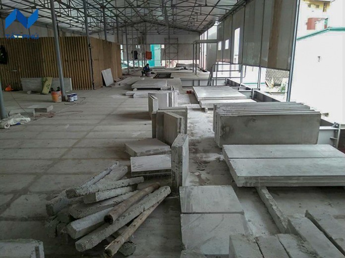 
Tấm bê tông nhẹ chất lượng được sử dụng trong công trình xây dựng
