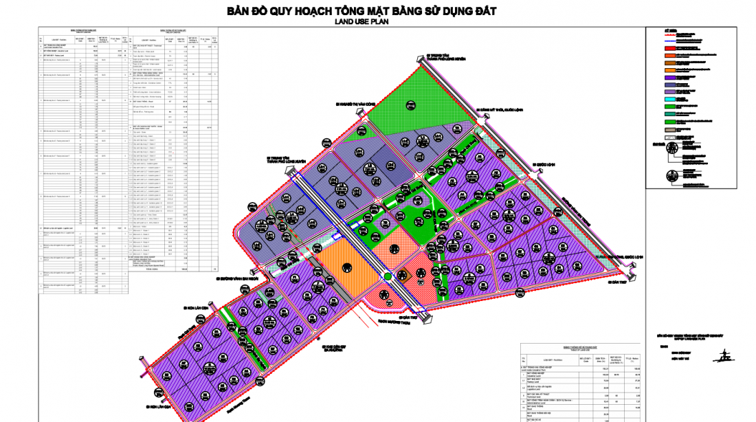 
Hình ảnh bản đồ quy hoạch tổng thể mặt bằng sử dụng đất tại KCN Vàm Cống
