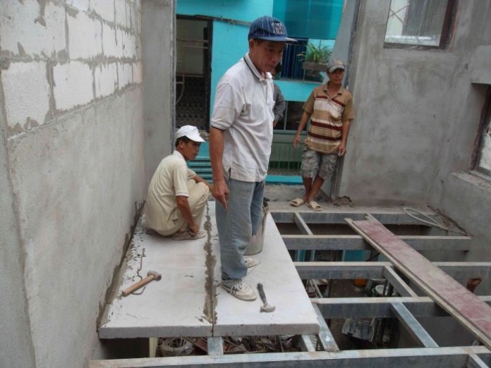 Thi công công trình với tấm alc