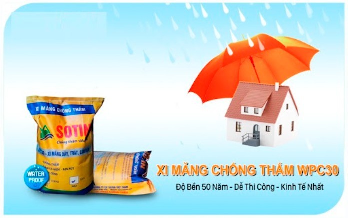 



Xi măng chống thấm Sotin có khả năng chống thấm rất cao

