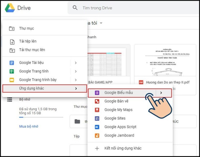 


Người dùng có thể tạo biểu mẫu dễ dàng với Google Drive
