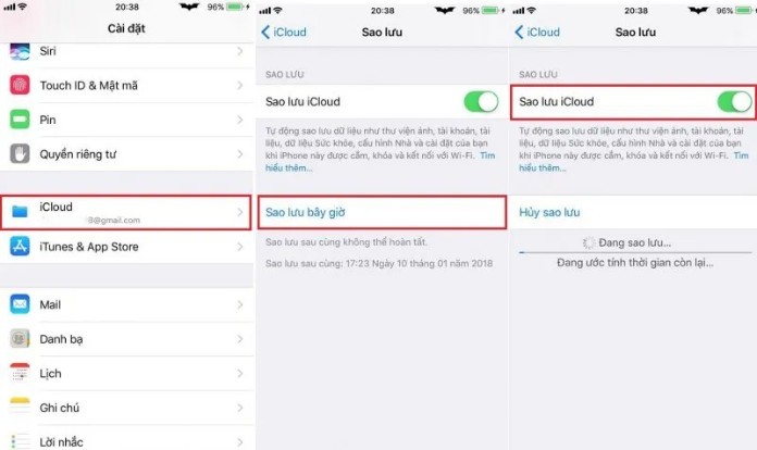 


Sử dụng icloud bạn có thể dễ dàng sao lưu dữ liệu&nbsp;
