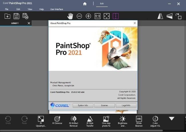 
Phần mềm Corel PaintShop Pro
