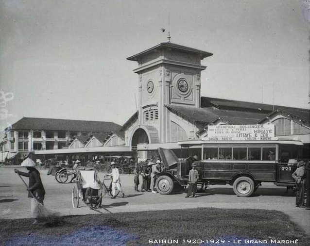 
Hình ảnh chợ Bến Thành, Sài Gòn năm 1920-1929
