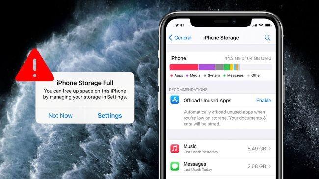
Xóa dữ liệu hệ thống trên Iphone
