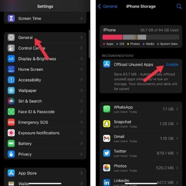 
Xóa bộ nhớ cache của ứng dụng
