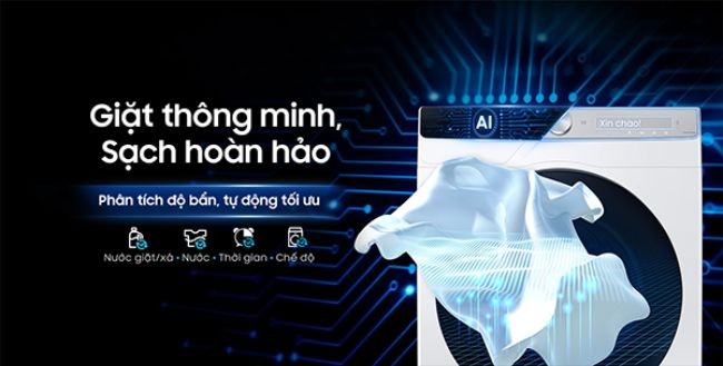 
Các máy giặt có trí tuệ nhân tạo ở Việt Nam
