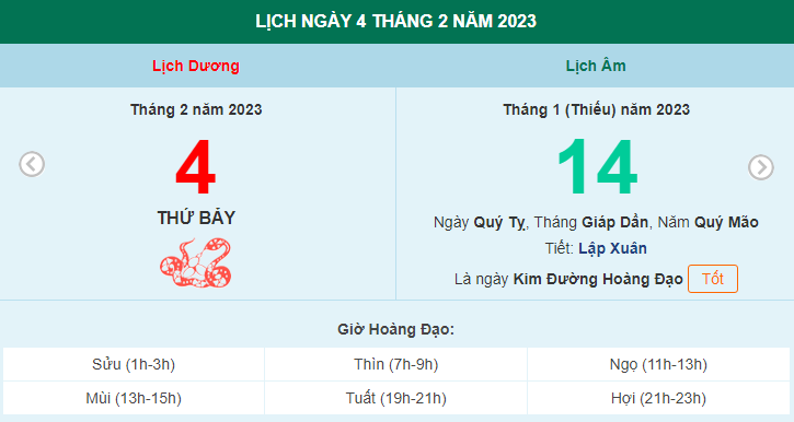 
Tiết lập xuân 2023 là ngày nào?
