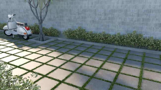 
Gạch bông terrazzo dùng để lát sân&nbsp;
