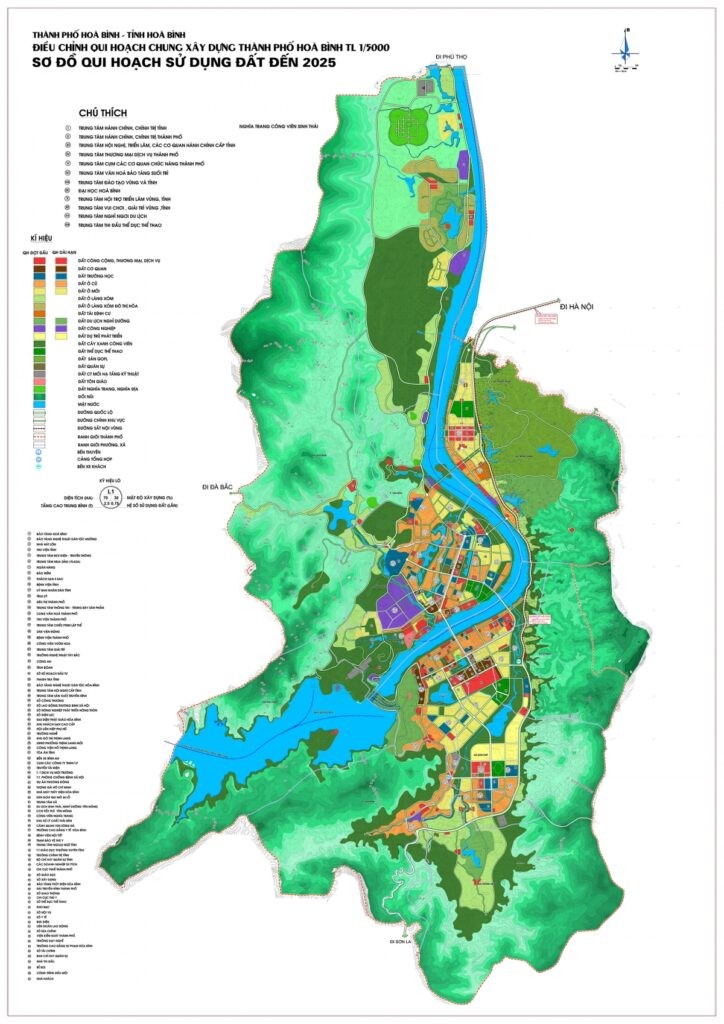 
Hình ảnh bản đồ quy hoạch sử dụng đất thành phố Hòa Bình
