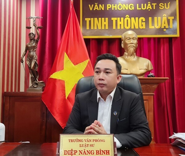 


Luật sư Diệp Năng Bình – Đoàn Luật sư thành phố Hà Nội.
