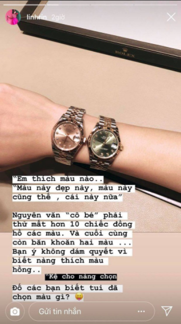 
Con trai của tỷ phú Johnathan Hạnh Nguyễn đã tặng Linh Rin chiếc đồng hồ Rolex 300 triệu cùng nhiều món đồ giá trị đến từ các thương hiệu nổi tiếng khác
