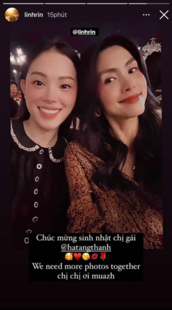 
Linh Rin và "chị dâu" Tăng Thanh Hà
