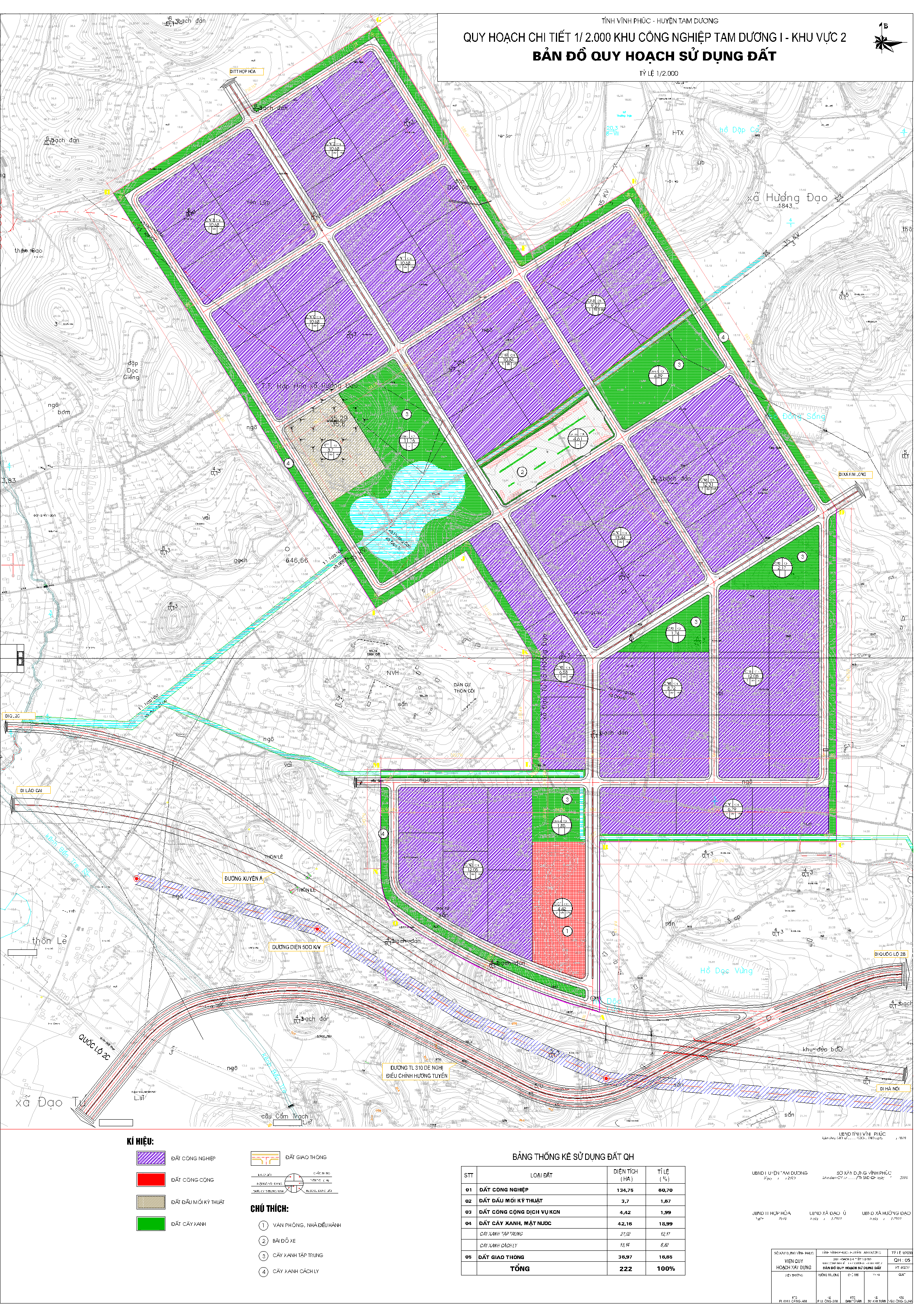 
Hình ảnh bản đồ quy hoạch sử dụng đất khu công nghiệp Tam Dương I

