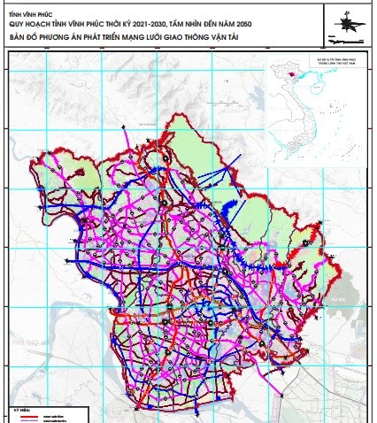 
Hình ảnh bản đồ phương án phát triển mạng lưới giao thông vận tải tỉnh Vĩnh Phúc
