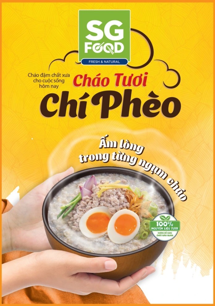 
Sản phẩm cháo tươi do Sài Gòn Food sản xuất
