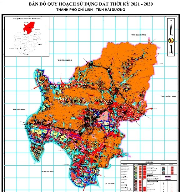 
Hình ảnh bản đồ quy hoạch sử dụng đất của thành phố Chí Linh, tỉnh Hải Dương
