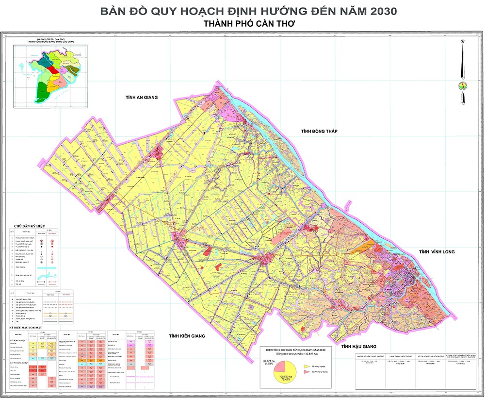 
Bản đồ quy hoạch định hướng phát triển quận Ô Môn
