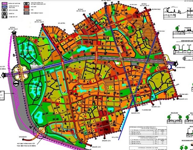 
Bản đồ quy hoạch sử dụng đất huyện Hoài Đức phân khu đô thị S3
