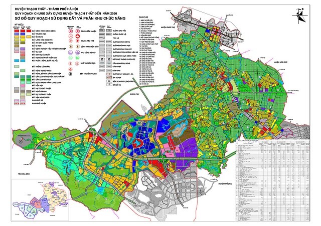 
Bản đồ quy hoạch huyện Thạch Thất
