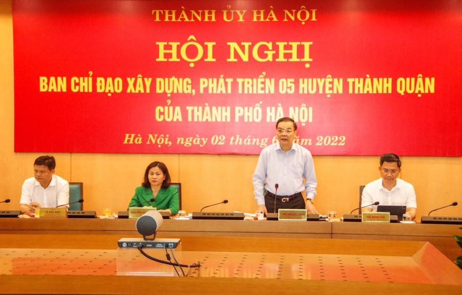 
Chủ tịch UBND TP Hà Nội Chu Ngọc Anh phát biểu tại Hội nghị.
