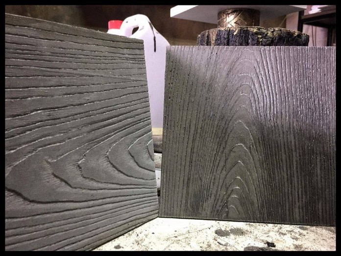 
Gạch 3D bê tông vân gỗ với các đường nét hoa văn trên bề mặt giống như gỗ thật
