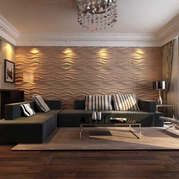 
Gạch lượn sóng được thiết kế cho phòng khách mang lại cảm giác sang trọng, cổ điển và thoải mái cho ngôi nhà
