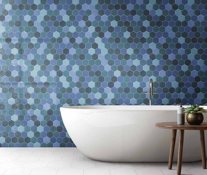 
Gạch mosaic hình ô vuông nhỏ màu xanh ngọc
