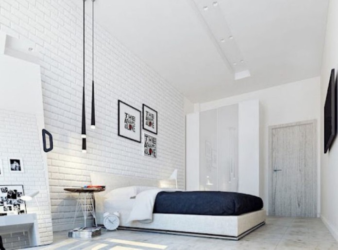 Gạch ốp tường trắng trơn 24x40