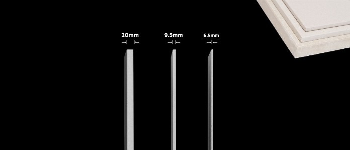 
Dòng gạch lát Slimtech sở hữu độ dày khoảng 6.5mm
